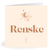 Geboortekaartje naam Renske m1