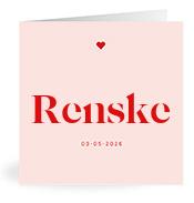 Geboortekaartje naam Renske m3