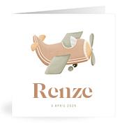 Geboortekaartje naam Renze j1