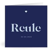Geboortekaartje naam Reule j3