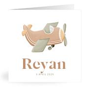 Geboortekaartje naam Reyan j1