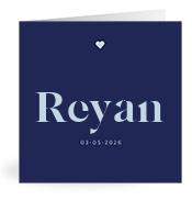 Geboortekaartje naam Reyan j3