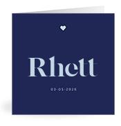 Geboortekaartje naam Rhett j3