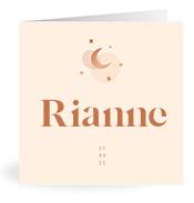 Geboortekaartje naam Rianne m1