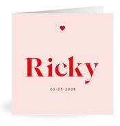 Geboortekaartje naam Ricky m3