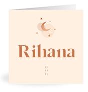 Geboortekaartje naam Rihana m1
