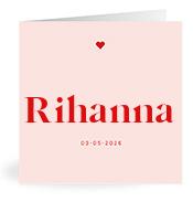 Geboortekaartje naam Rihanna m3