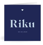 Geboortekaartje naam Riku j3