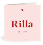 Geboortekaartje naam Rilla m3