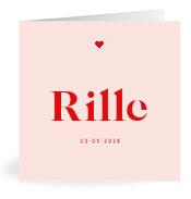 Geboortekaartje naam Rille m3