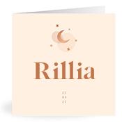 Geboortekaartje naam Rillia m1
