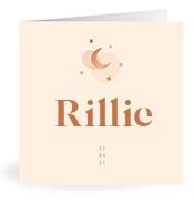 Geboortekaartje naam Rillie m1