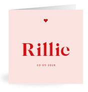 Geboortekaartje naam Rillie m3
