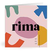 Geboortekaartje naam Rima m2