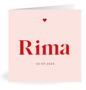 Geboortekaartje naam Rima m3