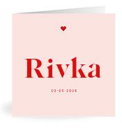 Geboortekaartje naam Rivka m3