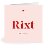 Geboortekaartje naam Rixt m3
