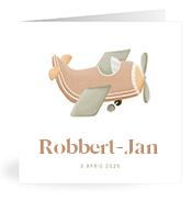 Geboortekaartje naam Robbert-Jan j1