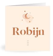 Geboortekaartje naam Robijn m1