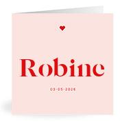 Geboortekaartje naam Robine m3