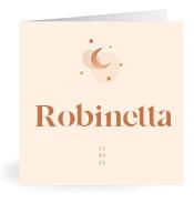 Geboortekaartje naam Robinetta m1