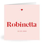 Geboortekaartje naam Robinetta m3