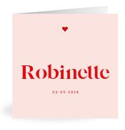 Geboortekaartje naam Robinette m3
