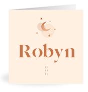 Geboortekaartje naam Robyn m1