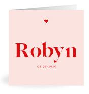 Geboortekaartje naam Robyn m3