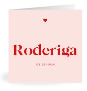 Geboortekaartje naam Roderiga m3