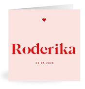Geboortekaartje naam Roderika m3