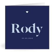 Geboortekaartje naam Rody j3