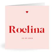 Geboortekaartje naam Roelina m3