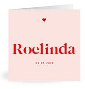 Geboortekaartje naam Roelinda m3