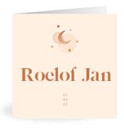 Geboortekaartje naam Roelof Jan m1