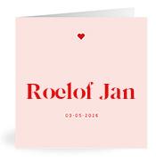 Geboortekaartje naam Roelof Jan m3