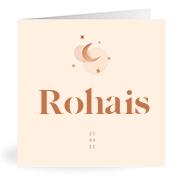 Geboortekaartje naam Rohais m1