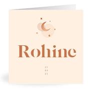 Geboortekaartje naam Rohine m1