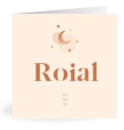 Geboortekaartje naam Roial m1