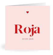 Geboortekaartje naam Roja m3