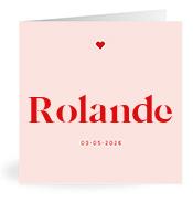 Geboortekaartje naam Rolande m3