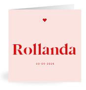 Geboortekaartje naam Rollanda m3