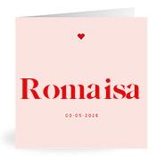 Geboortekaartje naam Romaisa m3
