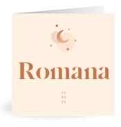Geboortekaartje naam Romana m1