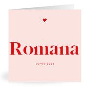 Geboortekaartje naam Romana m3