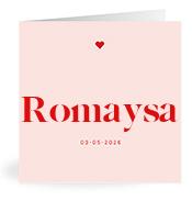 Geboortekaartje naam Romaysa m3