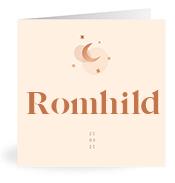 Geboortekaartje naam Romhild m1
