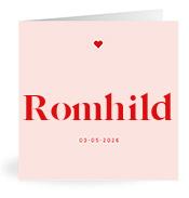 Geboortekaartje naam Romhild m3