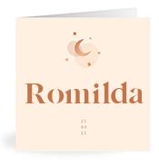 Geboortekaartje naam Romilda m1