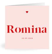 Geboortekaartje naam Romina m3